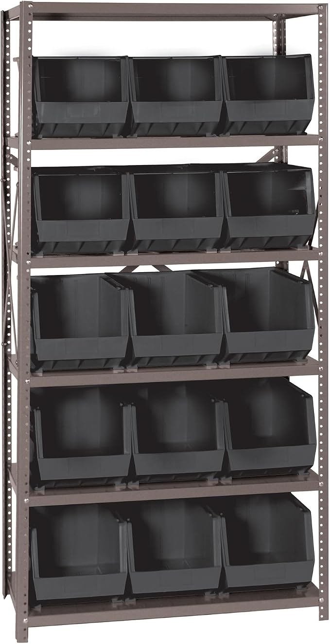 Quantum Storage Systems QSBU-260BK Giant Open Hopper Steel Shelving System by QuantumStorageSystems