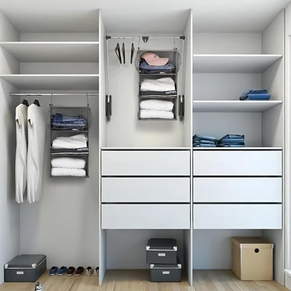 MAX Houser 3 Tier Shelf Hanging Closet Organizer, Space Saver, Closet Hanging - Image 2
