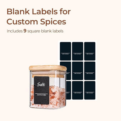 ComSaf Spice Jars with Labels 4 oz 6Pack, Small Spice Containers Starter Set - Image 5