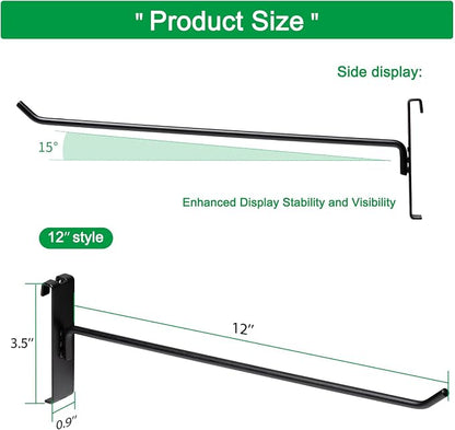 12 Inch Gridwall Hooks, Grid Panel Hanging Hooks - Image 2