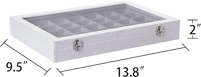 Frebeauty Velvet Jewelry Tray, 35 Grid Jewelry Organizer - Image 3
