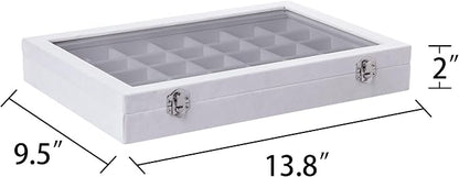 Frebeauty Velvet Jewelry Tray, 35 Grid Jewelry Organizer - Image 3