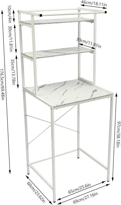 Over Washer and Dryer Shelves, Dryer Storage Shelf, 3 Tiers Laundry Room - Image 3