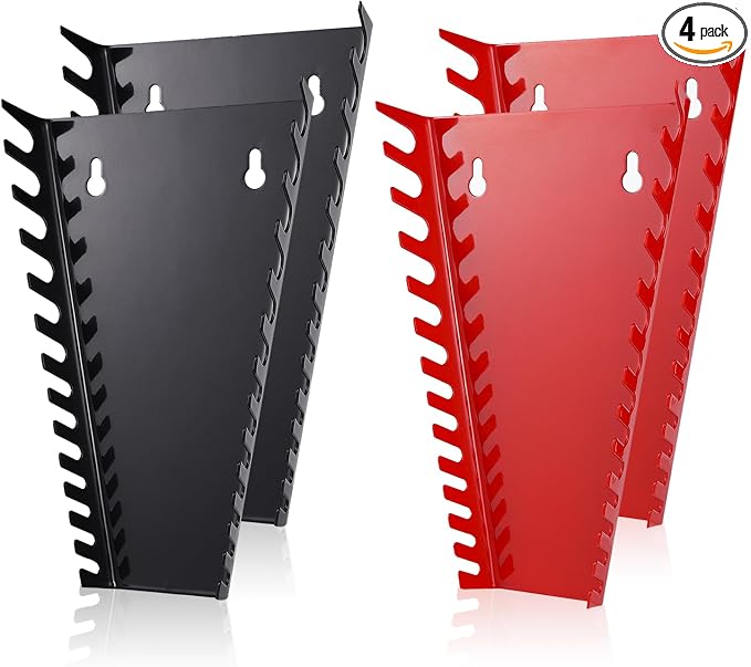 ALOANES 52-Slot Metal Wrench Organizer, Heavy Duty Hanging Wrench Organizer Tray by Aloanes
