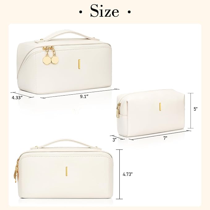Birthday Gifts for Women Teen Girl, Personalized Initial Makeup Organizer Bag - Image 5