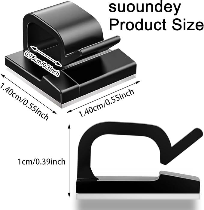 100 Pcs Cable Clips, Adhesive Cable Organizer Cord Holder Wire Clip Wire - Image 2