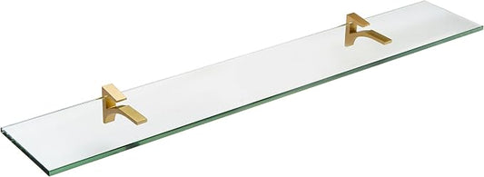 Spancraft Glass C-4.75x18-Brushed Bronze Cardinal Glass Shelf, Brushed Bronze by Spancraft