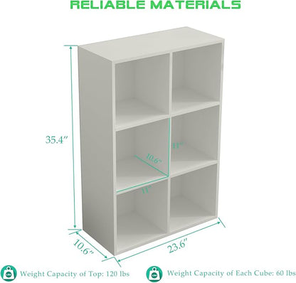 6-Cube Storage Shelf Bookcase - Image 3