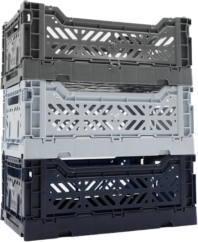 Collapsible Storage Box, Foldable Crate Organizer Bin by LunaCrates
