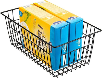 SANNO Freezer Baskets Wire Storage Baskets Closet Baskets Bin Farmhouse - Image 3