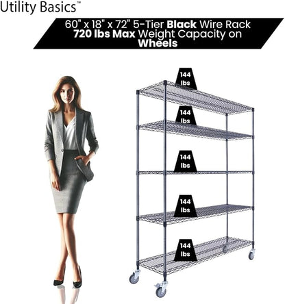 NSF Commercial 5-Tier Wire Shelving - Image 4