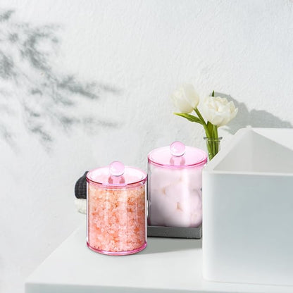 6 Pack Qtip Holder, Canister Apothecary Jar Set, Bathroom Jars - Image 6