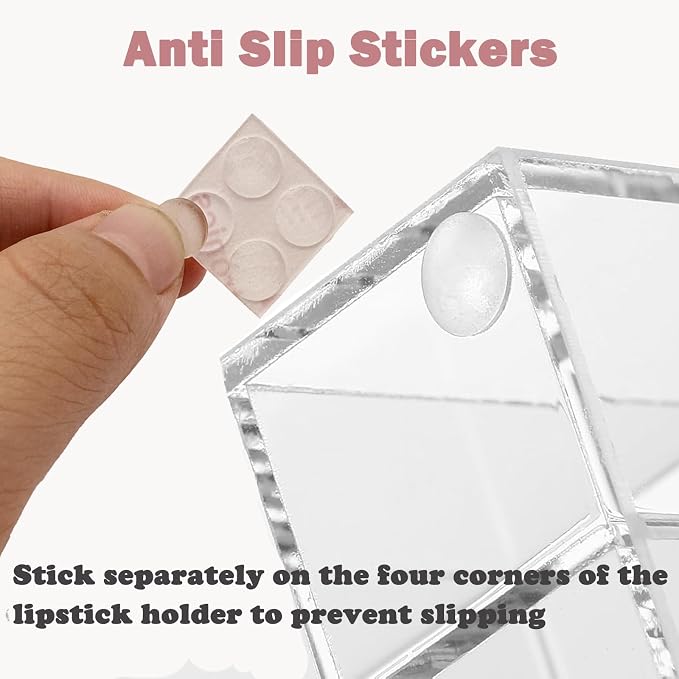 Lipstick Organizer 24 Slot Lipstick Holder Display Rack Small Clear Plastic - Image 4