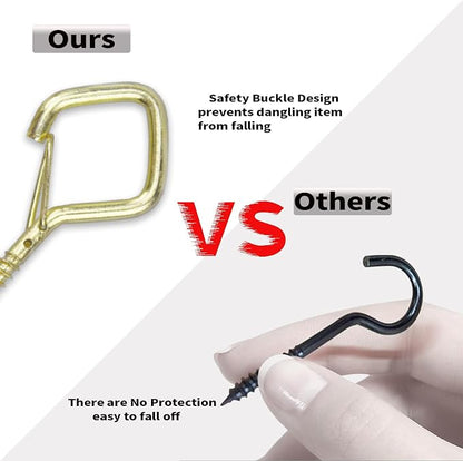 50 PCS Gold Eye Screw Hooks for Hanging Heavy Duty - Image 6
