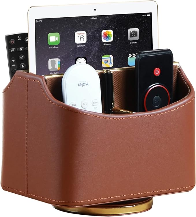 YAPISHI Remote Control Holder, Swivel Desk Organizer and Accessories Decorations by YAPISHI
