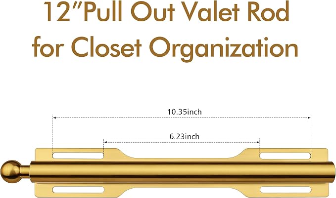 FIRJOY 12" Valet Rod for Closet Pull Out - Image 3