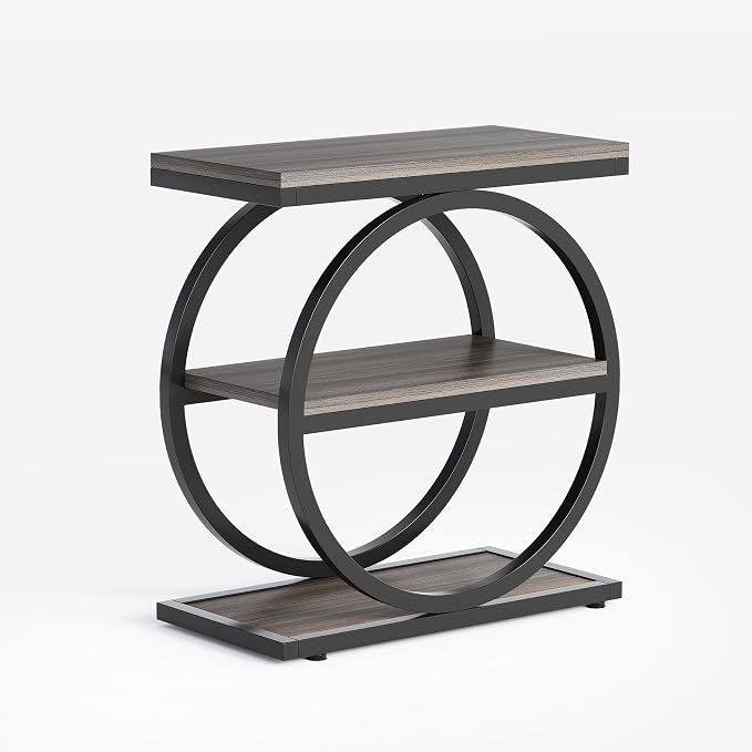 LITTLE TREE End Table, 3-Tier Side Table, Slim Sofa Side Table - Image 8