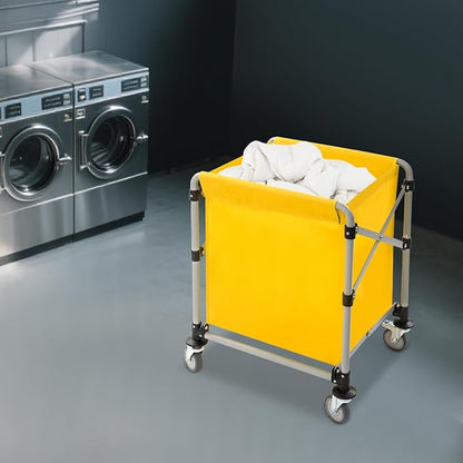 Commercial Laundry Cart with Wheels, Folding Laundry Hamper Cart, Heavy Duty - Image 7