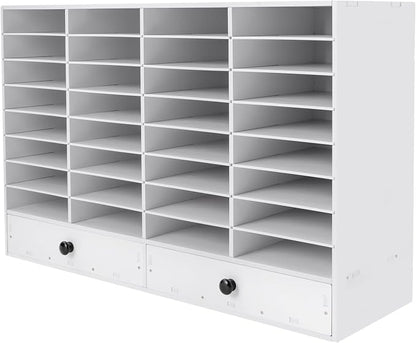 Literature Organizer 32 Slots Office Mailbox Cubbies PVC Desk Mail Sorter - Image 5