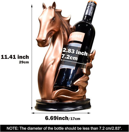 Wine Bottle Holder Wine Racks Tabletop Horse Statue as Home Kitchen Wine Cellar - Image 9