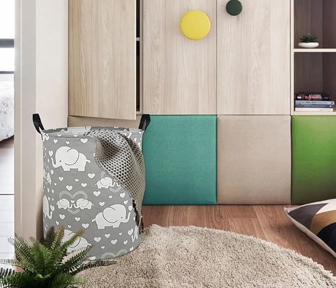 Round Laundry Hamper Storage Basket Laundry Organizer Hamper Storage Bins - Image 5