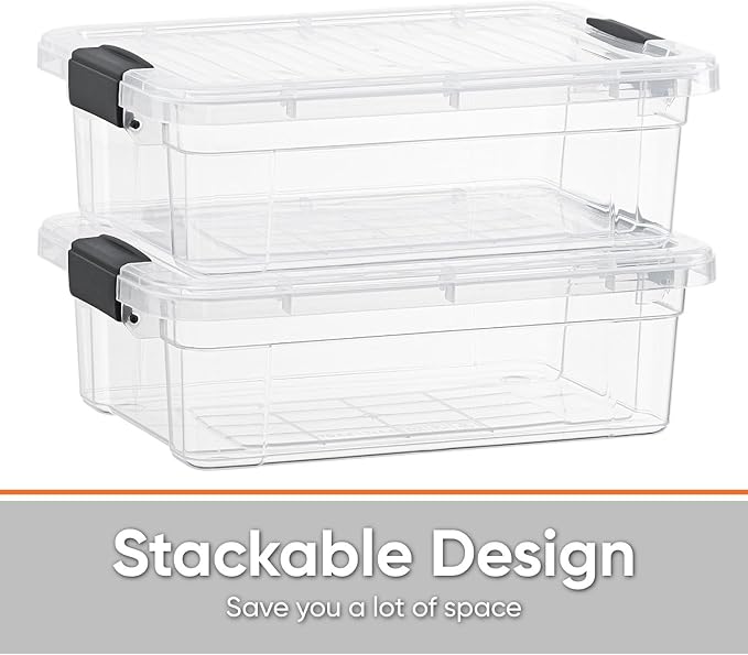 Superio 2.3 Qt Clear Plastic Storage Bin - Image 3