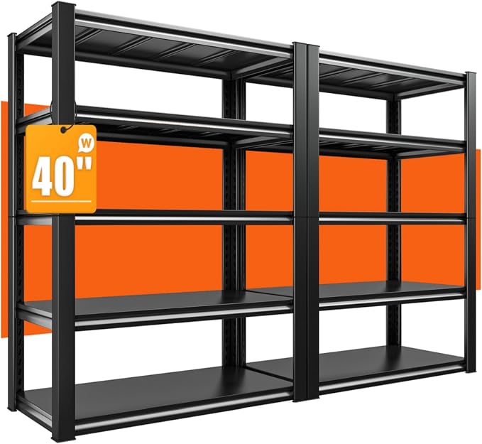 REIBII Garage Shelving Heavy Duty 2500LBS Storage Shelves 40" W Garage Shelves by REIBII