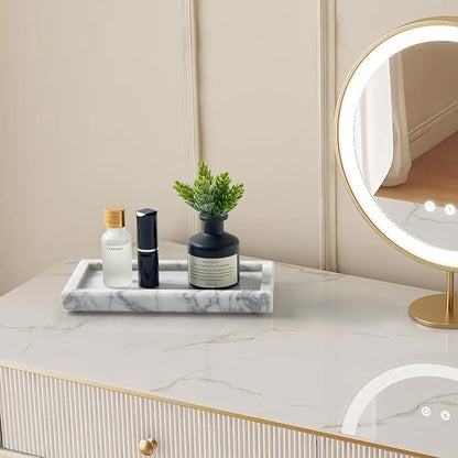 Natural Small Marble Vanity Tray, Luxury Stone Organizer - Image 7