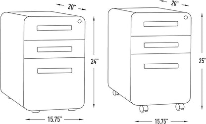 Laura Davidson Furniture Stockpile 3 Drawer File Cabinet - Image 3