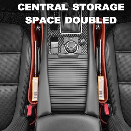 Tumecos Car Seat Pockets PU Leather Car Console Side Organizer Seat Catcher - Image 5
