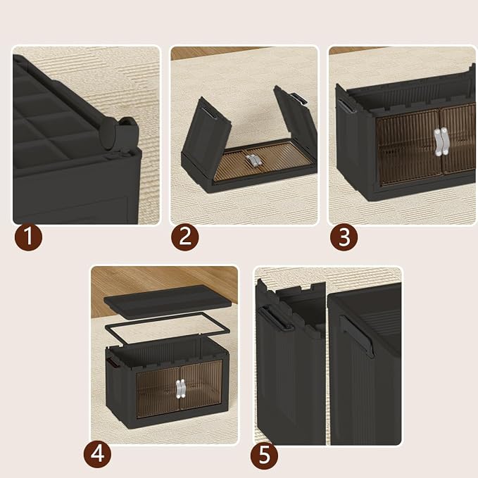 Stackable Storage Bins, 164GAL Foldable Cabinet Storage Bins - Image 7