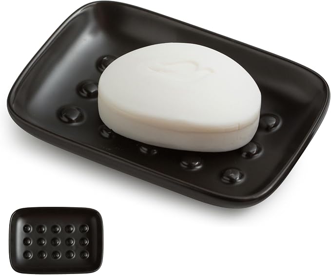 Soap Dish, Ceramic Soap Holder Shower Soap Dish by Miamolo