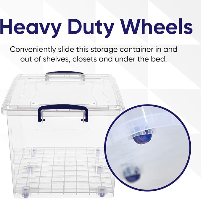 Superio Storage Bins with Lids- Clear Boxes - Image 6