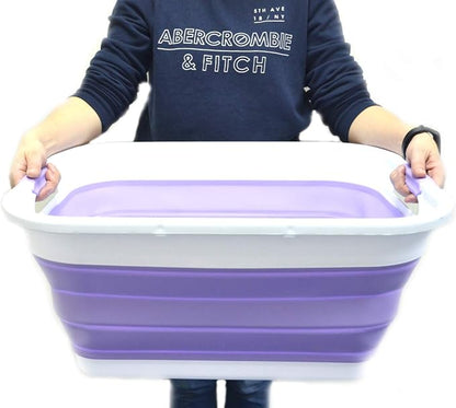 SAMMART Set of 2-41L Collapsible Plastic Laundry Basket-Pop Up Storage - Image 6