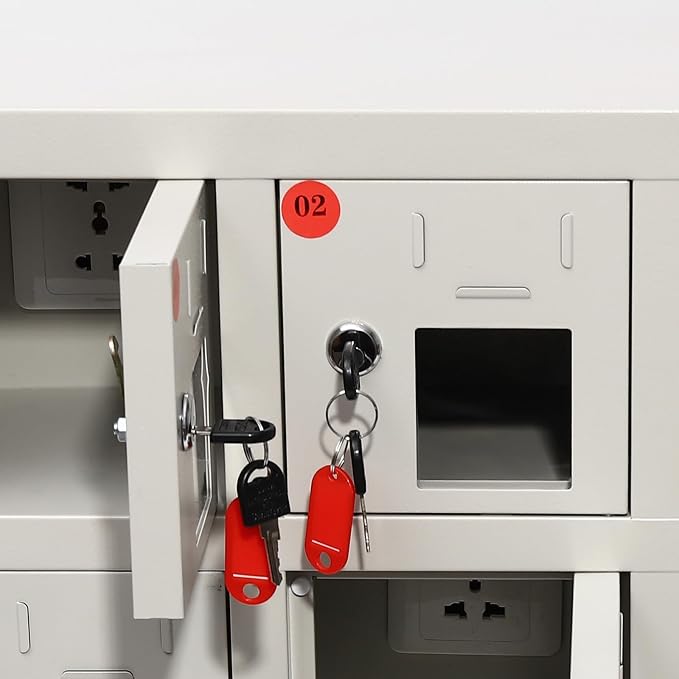 9 Slot Cellphone Charging Station Cell Phone Locker Cellphone Storage Cabinet - Image 5