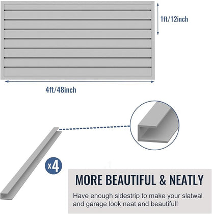 Slatwall Panel Garage Organizer PVC Slatwall Heavy Duty Wall Mounted Rack - Image 4