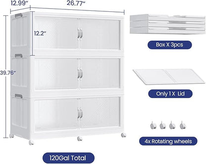 360QT Extra Large Stackable Storage Bins - Image 2