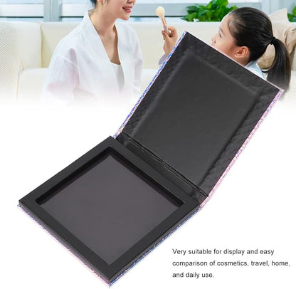 PU Empty Eyeshadow Palette, Fish Scale Small Magnetic Palette, Portable - Image 3