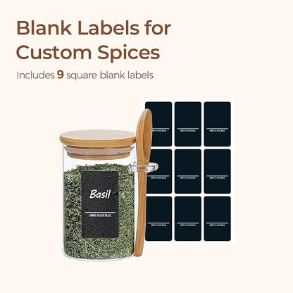 ComSaf Spice Jars with Spoon 8 oz 6Pack, Small Spice Containers Starter Set - Image 5