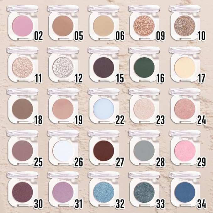 Light Nude Single Matte Eyeshadows Makeup, Neutral Powde Eye Shadow - Image 3