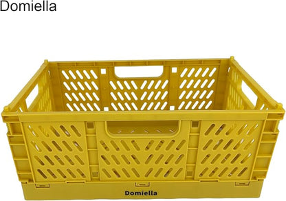 Domiella 2-Pack Crates for Storage, Storage Crates Plastic Stackable, Foldable - Image 6