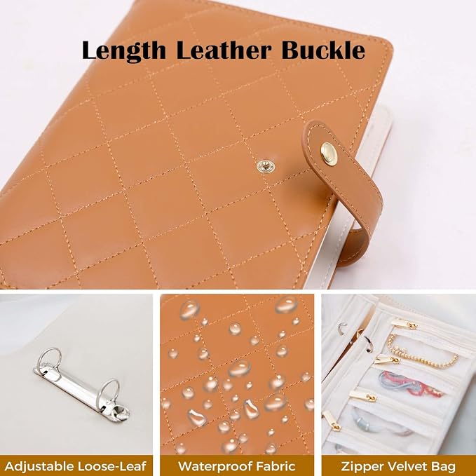 Travel Jewelry Organizer Case ， Portable Jewelry Organizers Storage Book - Image 5