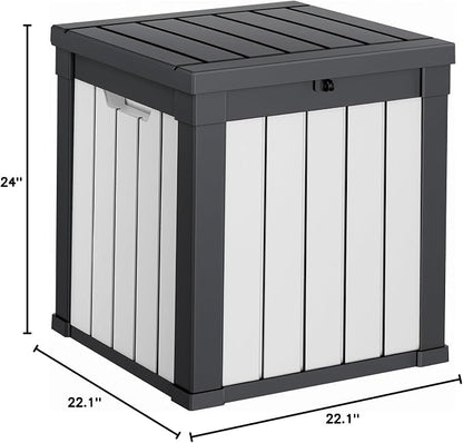 40 Gallon Resin Deck Box, Lockable Patio Outdoor Storage Box - Image 7