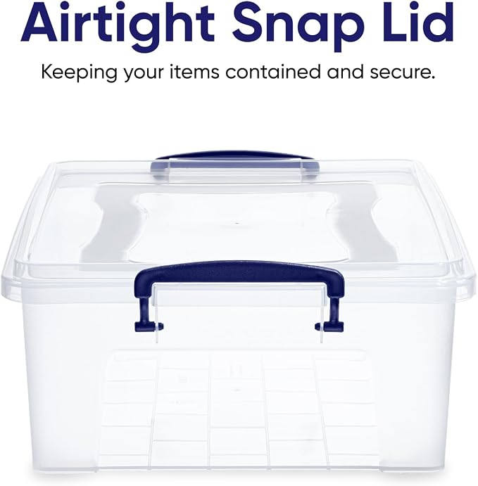 Superio Storage Bins with Lids- Clear Boxes - Image 4