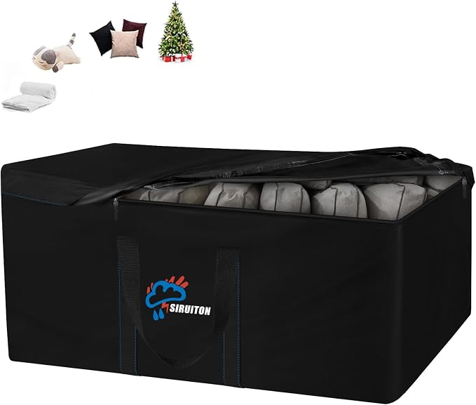 SIRUITON 51.2”L x 15.7”W x 23.6”H Outdoor Cushion Storage Bag, Patio Furniture by SIRUITON