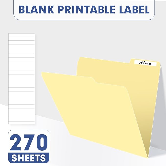 File Folder, PANDRI 270 Pack File Folder, 1/3 Cut Tab, Letter Size, Filing - Image 3