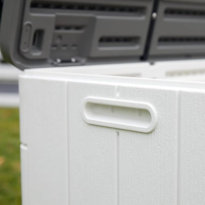 100 Gallon Outdoor Storage Box Waterproof Lockable Resin Deck Box Large - Image 5