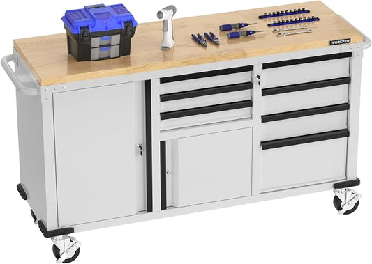 WORKPRO 62" Rolling Tool Chest, Heavy Duty Mobile Tool Storage Cabinet by WORKPRO