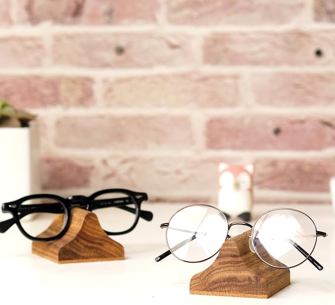 Handmade Wood Carving Eyeglasses Stand Wood Glasses Holder Sunglasses Display - Image 5