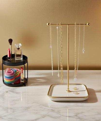 VROOMIUM Necklace Holder- Ceramic Base 1ft Height Jewelry Organizer Stand - Image 8